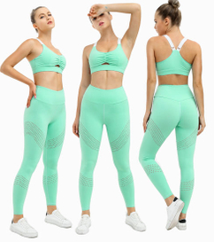 Tracksuit Club Team Unique Yoga Fitness Clothes Vest Gigh Waisted Gym Wear Sexy T-Shirt Tracksuit Clothes Set Sports Bra for Women Apparel