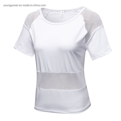 Wholesale Plus Size Women Female Sportswear Activewear Beauty Back Gym Fitness Yoga Clothes Tank Top T Shirt Custom Sport Wear