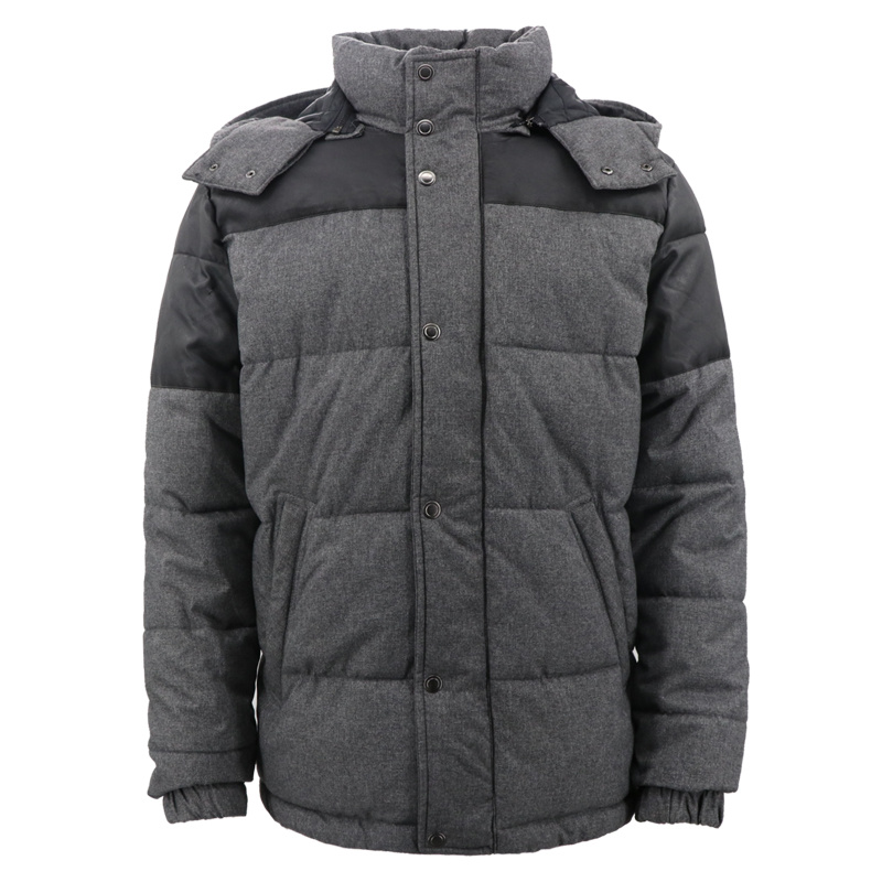 American Old School Heavy Winter Warm Wholesale Waterproof Black Snowboard Suede Hooded Puffa Jacket for Down Men Custom Parkas Manufacturer Coat Hoodies