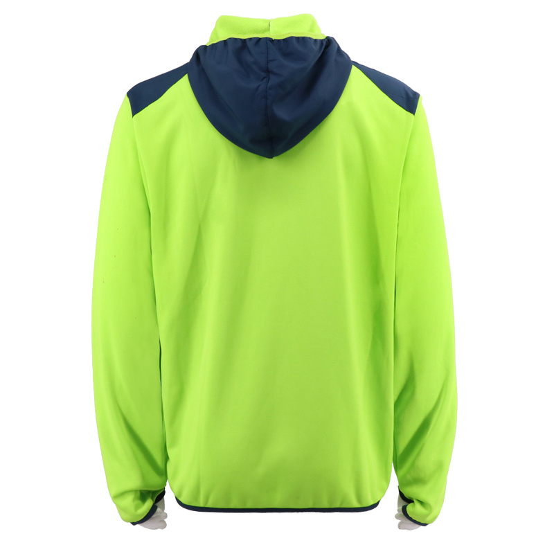Korean Hot Trench Japan Zip Hoodie Shiny Neon Green Winter Fashion Warm Cycling Running Coat Long Sleeve Sportswear Parka Hoody Jacket for Men Outdoor Chinese
