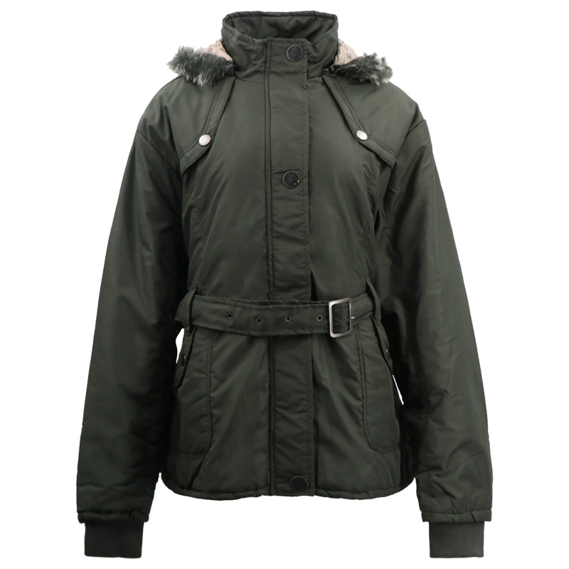 Sexy Women Fur Sport Wear Textile Plain Green Plus Size Activewear Green Hoody Coat