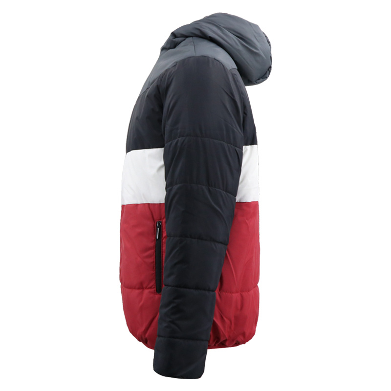 China Suppliers Mens Horse Riding Dark Grey Winter Long Reversable with Hooded Padding Jacket