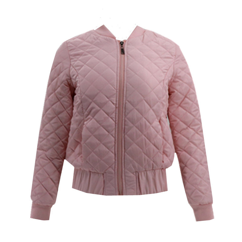 Lady Casual Vintage Pink Winter Puffer Trendy Short Business Plaid Blazer Jacket For Women