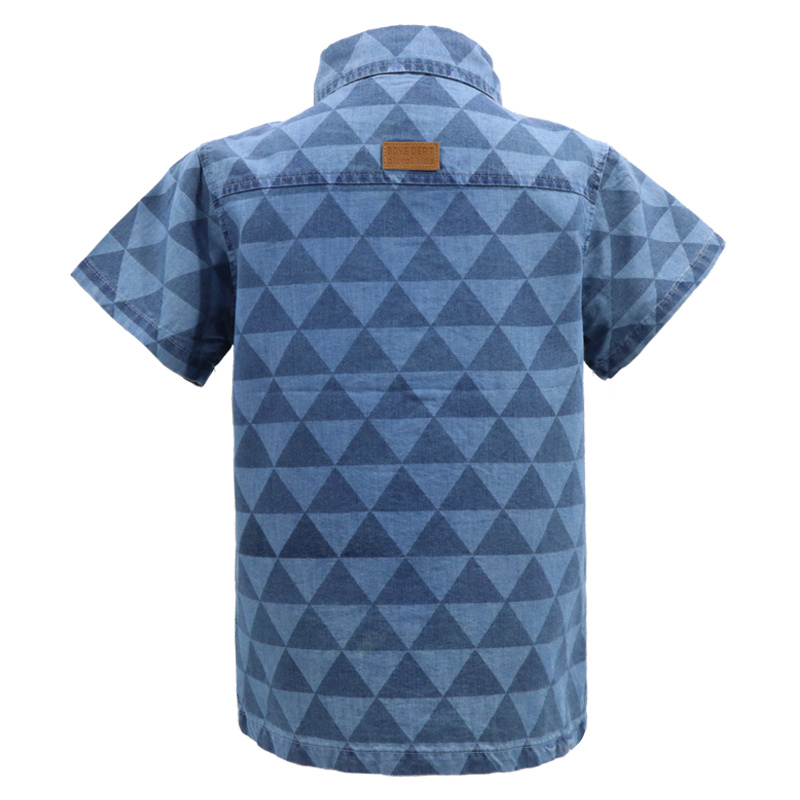 Factory Sale High Quality Fashion OEM Custom Made with Logo Classic Fit Cotton Polyester High Collar Casual Blue Colour Printing Children Polo T Shirt