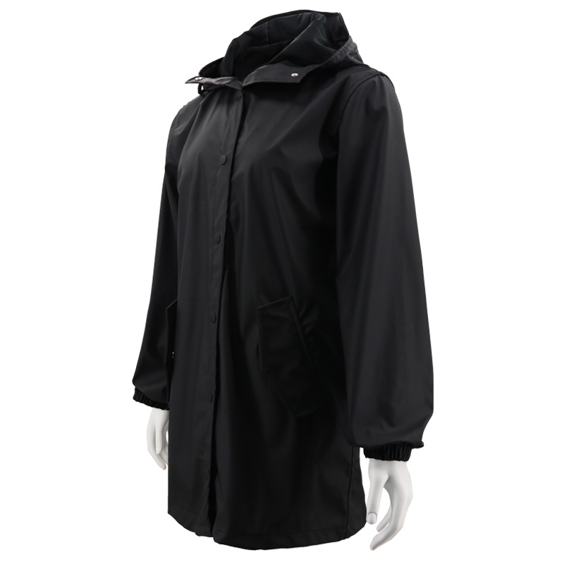 Korean Style Fashion Women Long Parka Motorcycle Leather New Model OEM Coat