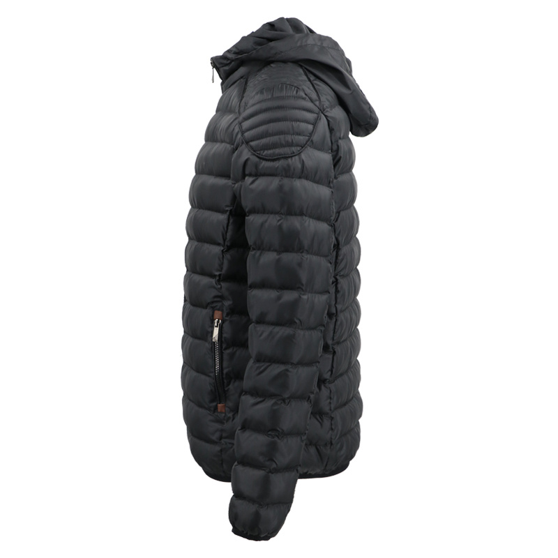 Wholesale Mens Black Duck Down Winter Long Black Aviator Padded Jacket