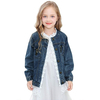Girls Lace Denim Jean Jacket Kids Toddler Button Cowboy Coat Top Outwear Overcoat
