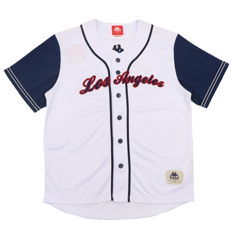 Kappa Mens Baseball T Shirt White Navy