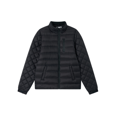 Men's Lightweight Down Alternative Coat, Packable Winter Jacket for Travel, Windproof & Hypoallergenic