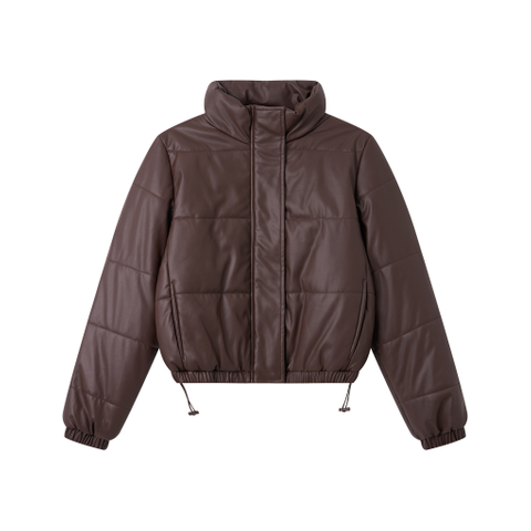 Women's PU jacket, winter coat, fashionable jacket