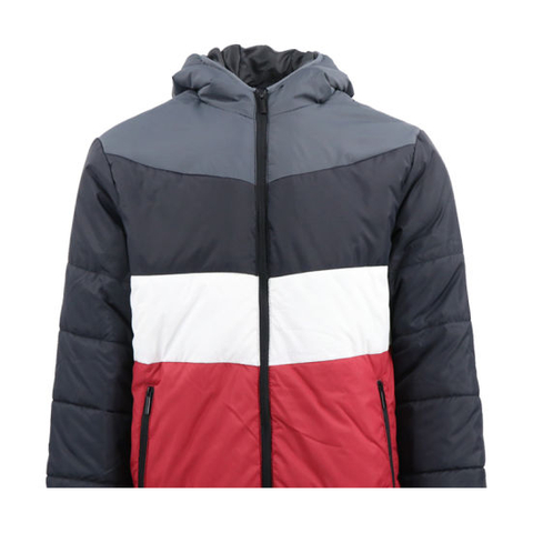 China Suppliers Mens Horse Riding Dark Grey Winter Long Reversable with Hooded Padding Jacket