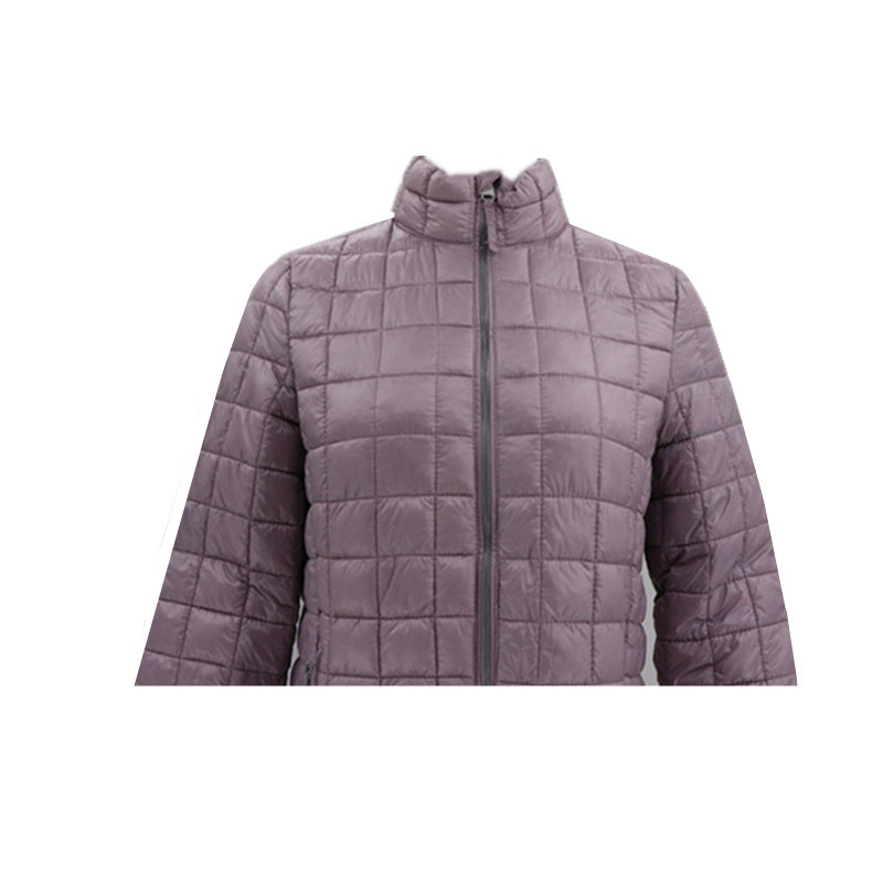 Ladies Winter Wear Embroidery Puffy Cotton Light Weight Nylon Water Proof Shiny Zipper Packable Women's Padded Jacket