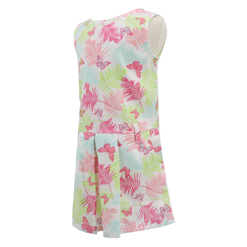 Designers Cheap Stylish Summer Boutique Baby Kids Party New Model Child Children Girls Smart Casual Flower Floral Dress Set Clothing Clothes in Low Price