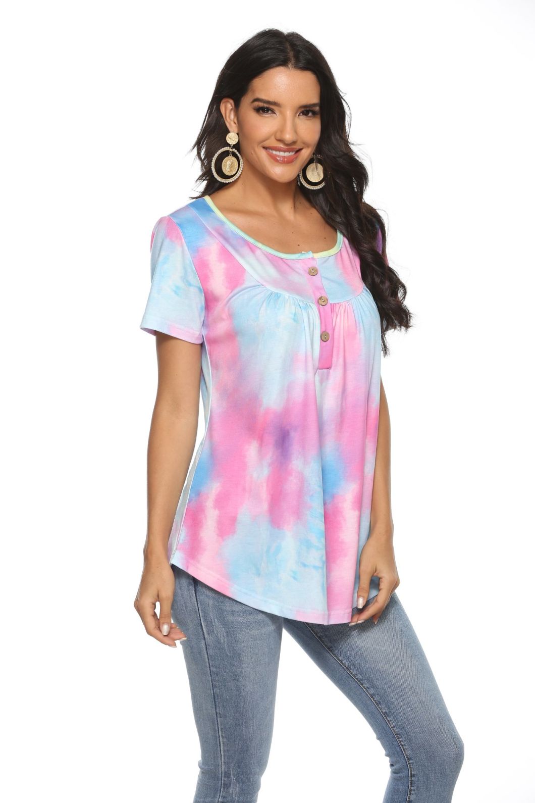 Women Sexy Custom Loose Tight Oversized Tees T-Shirt Long White Cotton for Printing Manufacturer