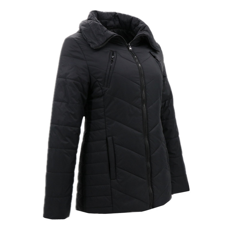 Outdoor Winter Wholesale Fashion Soft Shell Polyester Coat Black Puffer High Quality Custom With Stylish Logo Parka Warm Hooded Long Blazer Women Sale Jacket