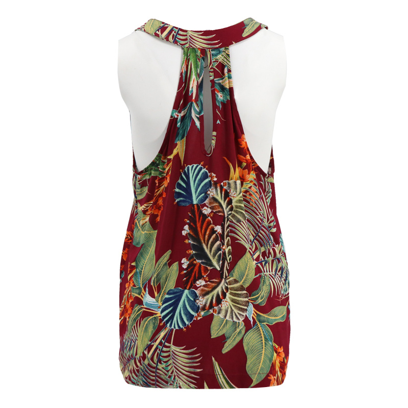 High Quality New Design Printed Blouse Korean Summer Shoulder Design Cute Blouse for Women