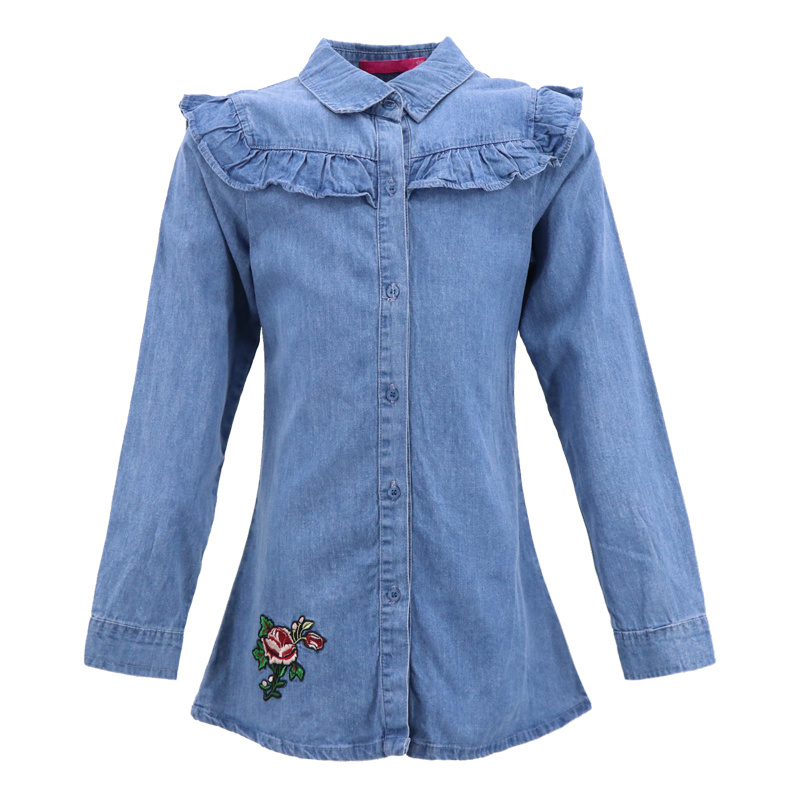 Custom Design High Quality Modern Toddler Baby Birthday Wear Dresses Clothing Jean Outfits Bodysuit Long Sleeve Girl Polo Denim Jacket T Shirt Clothes for Kids