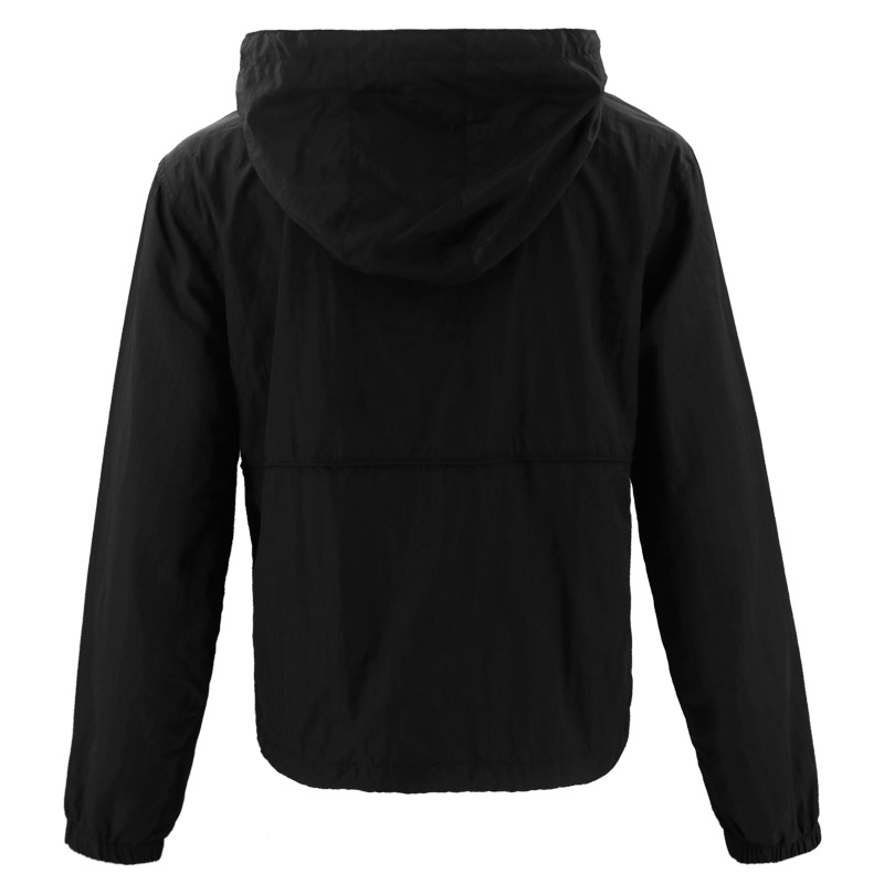 Customized Fleece Jacket with Hoodie Long Sleeve Coat Baseball Black Women Jacket