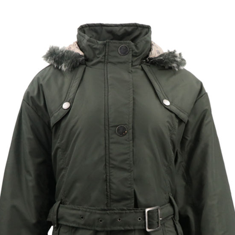 Sexy Women Fur Sport Wear Textile Plain Green Plus Size Activewear Green Hoody Coat