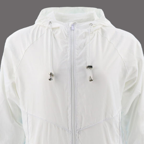 100% Blank Polyester Hoodie Custom Clothing Manufacturers Wholesale Activewear Sports Apparel Fashion Women Coat White Jacket