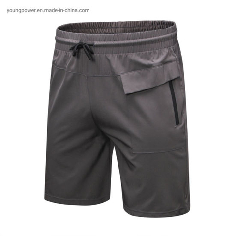 Men Active Black Blue Blank Mesh Baseball Biker Tennis Badminton Jersey Custom Shorts Streetwear Gym with Liner Zipper Pocket