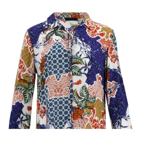 China Ladies Fashion Korean Polo Summer Button up Long Sleeve Chiffon Custom Blouse Printing