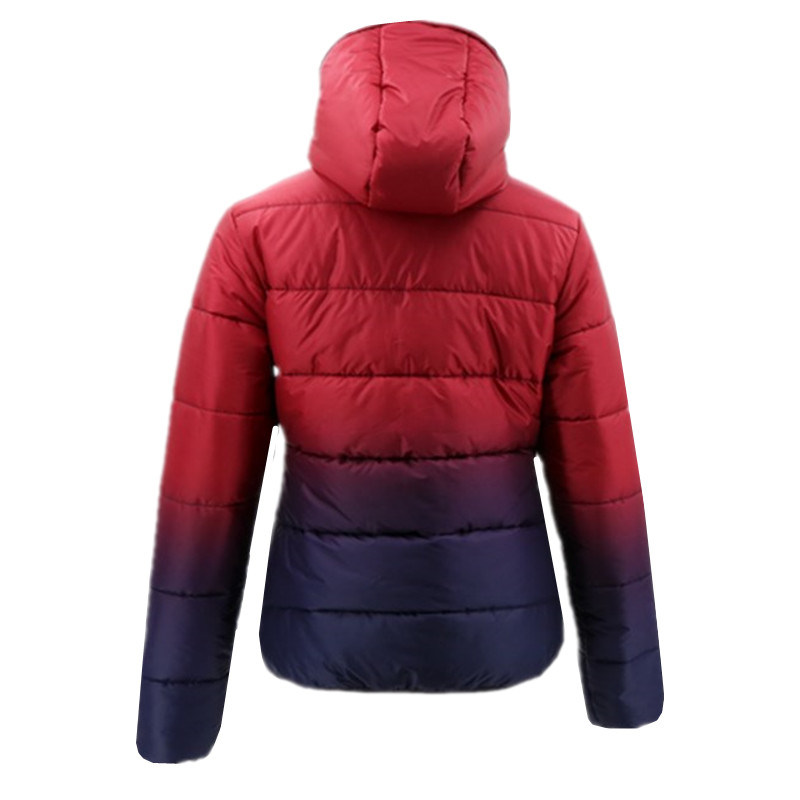 Women Puffer Red Cropped Snow Winter Half Workout Jacket For Women