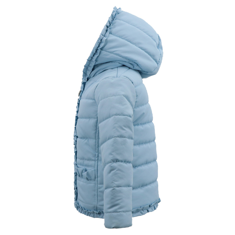 Wholesale Polyester Kids Jacket with Hood Latest Mini Waterproof Jacket for Girls