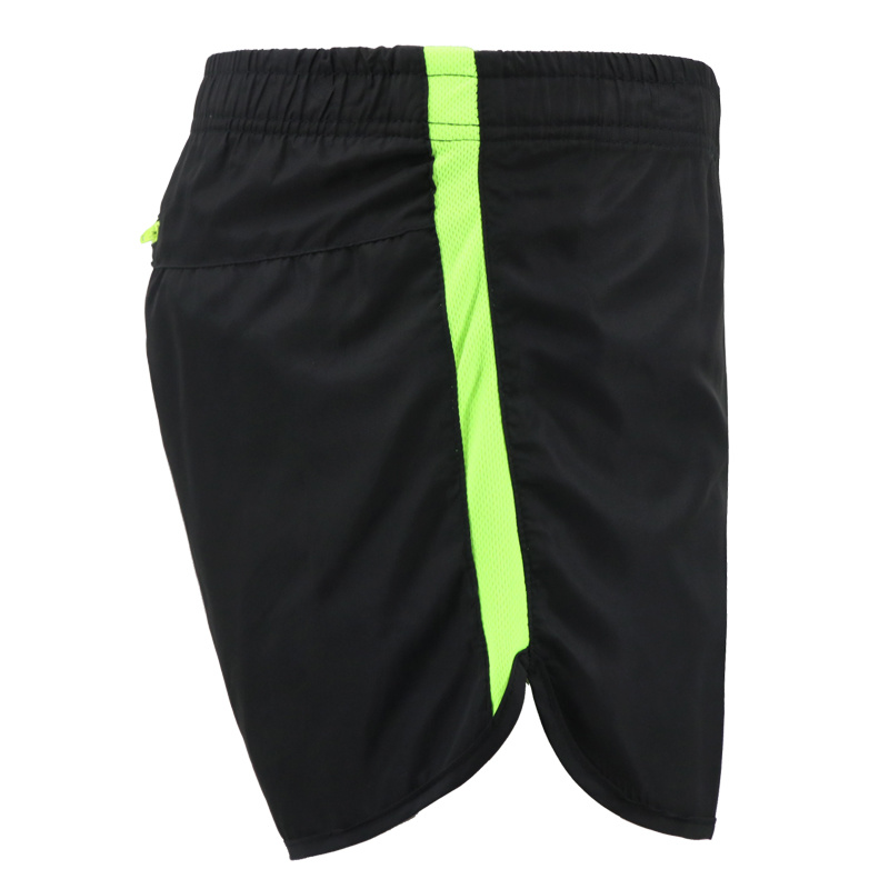 Ladies Custom Gym Legging Running Shorts Back with Zipper for Women