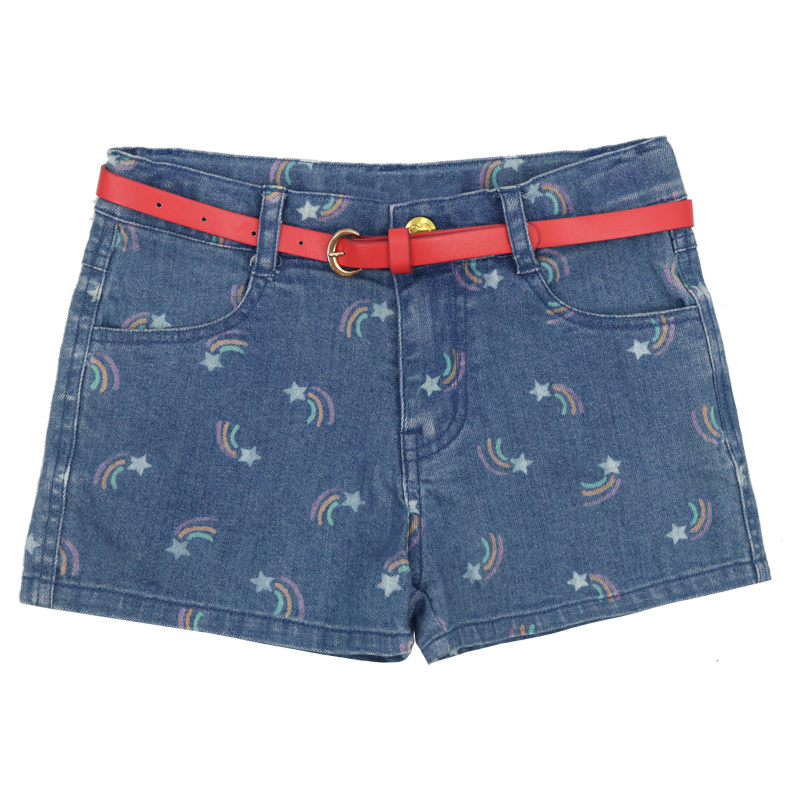 Girls' Printed Jean Denim Overall African Custom Fleece Pricate Label Shorts