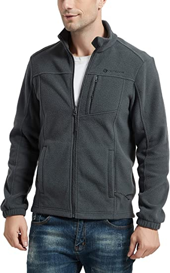Wholesale Custom Zip-up Men's Polar Fleece Jacket for Winter
