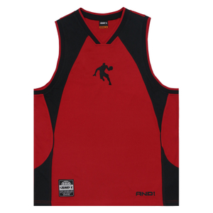 AND1 Mens Basketball Tank Tops Red Black