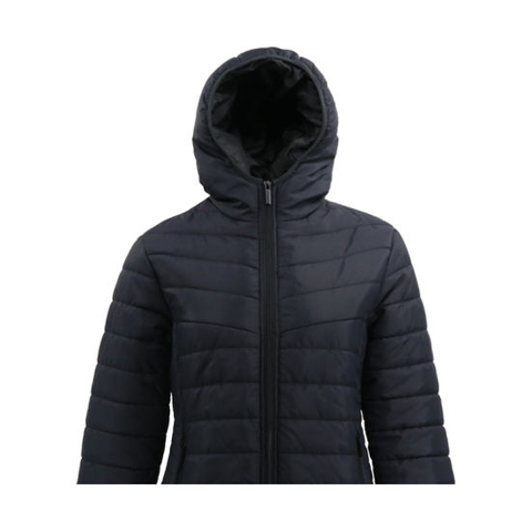 Eco Friendly Black Parka Womens Soft Thick Winter Fleece Fashion Custom Cotton Hoodie Jacket