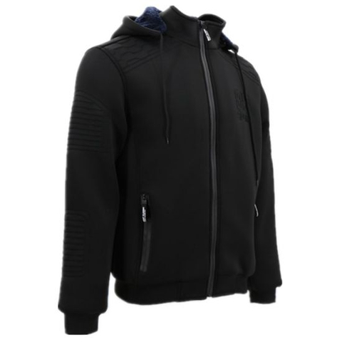 Biking Motorcycle Basketball Classic Office Hiphop Warm Heavy Winter Logo Embroidered Zip up Thick Fur Hoodie Black Heavy Winter Jacket for Puffer Men Parka