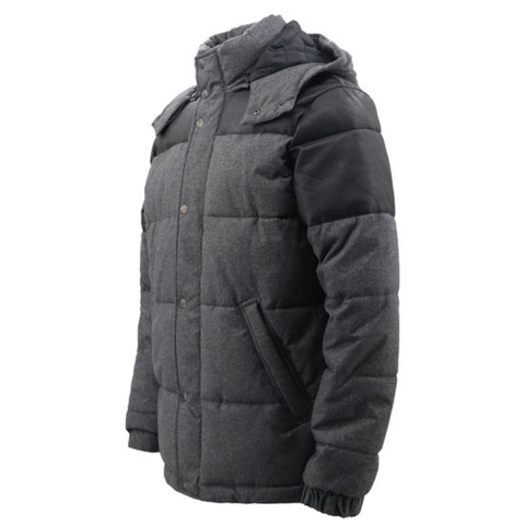 American Old School Heavy Winter Warm Wholesale Waterproof Black Snowboard Suede Hooded Puffa Jacket for Down Men Custom Parkas Manufacturer Coat Hoodies