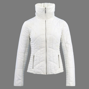 White Women Down Jacket Long Winter Puffer Parka Dress Polo Coat Jacket