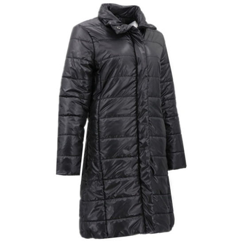 Latest Fashion Sexy Korean Custom Ladies Black Zip Hoodie Warm Long Winter Dresses Duster Padding Bubble Puffer Trench Over Blazer Parka Coat for Women Woman