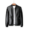 New Fashion Spring Autumn Mens Oversized PU Leather Jacket for Men Bomber Black