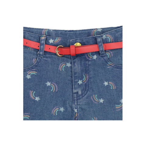 Girls′ Printed Jean Denim Overall African Custom Fleece Pricate Label Shorts