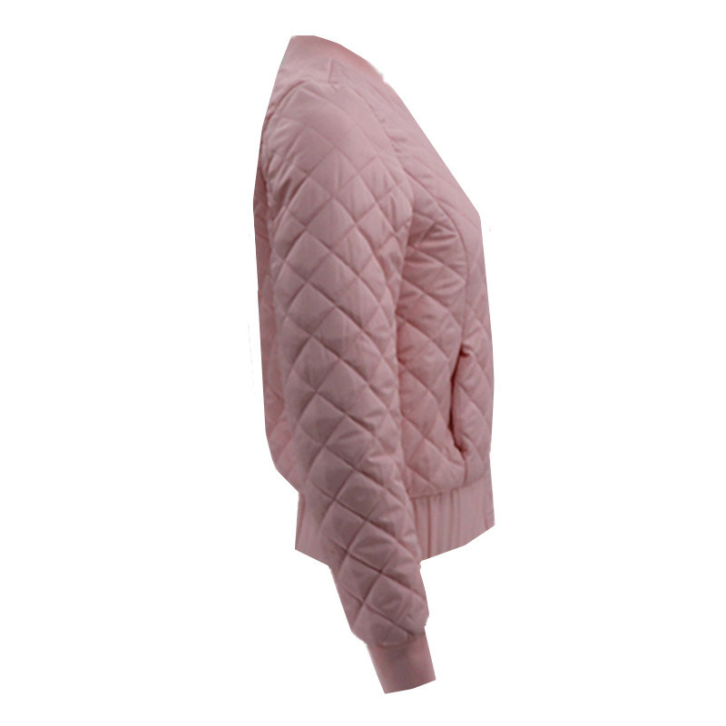 Lady Casual Vintage Pink Winter Puffer Trendy Short Business Plaid Blazer Jacket For Women