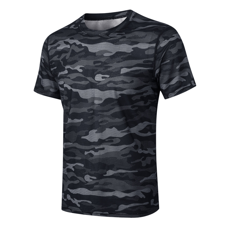 Casual Colthing Printed T-Shirt for Men Black Oversize Short Sleeve Polo Tee Shirt
