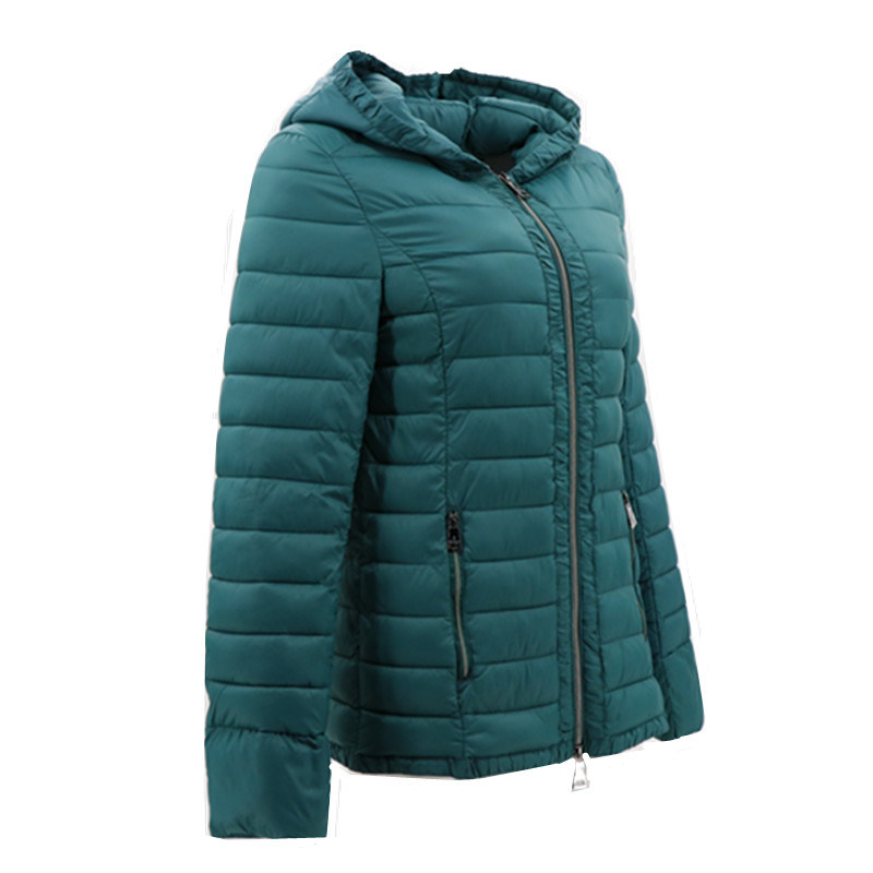 Women Jacket Latest Design Plus Size Nylon Waterproof Rain Clothing Hood Green Cotton Padded Coat Chinese Tradition For Winter