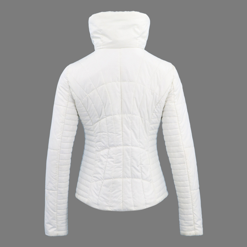 White Women Down Jacket Long Winter Puffer Parka Dress Polo Coat Jacket