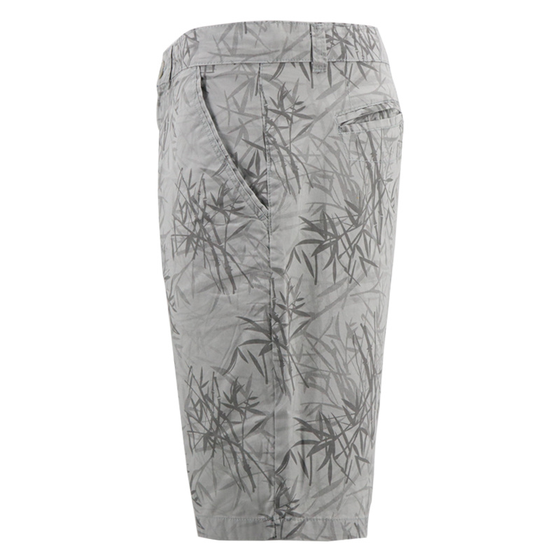 Men Sport Clothes Fitness Jogging Track Suit Fitted Grey Leopard Shorts