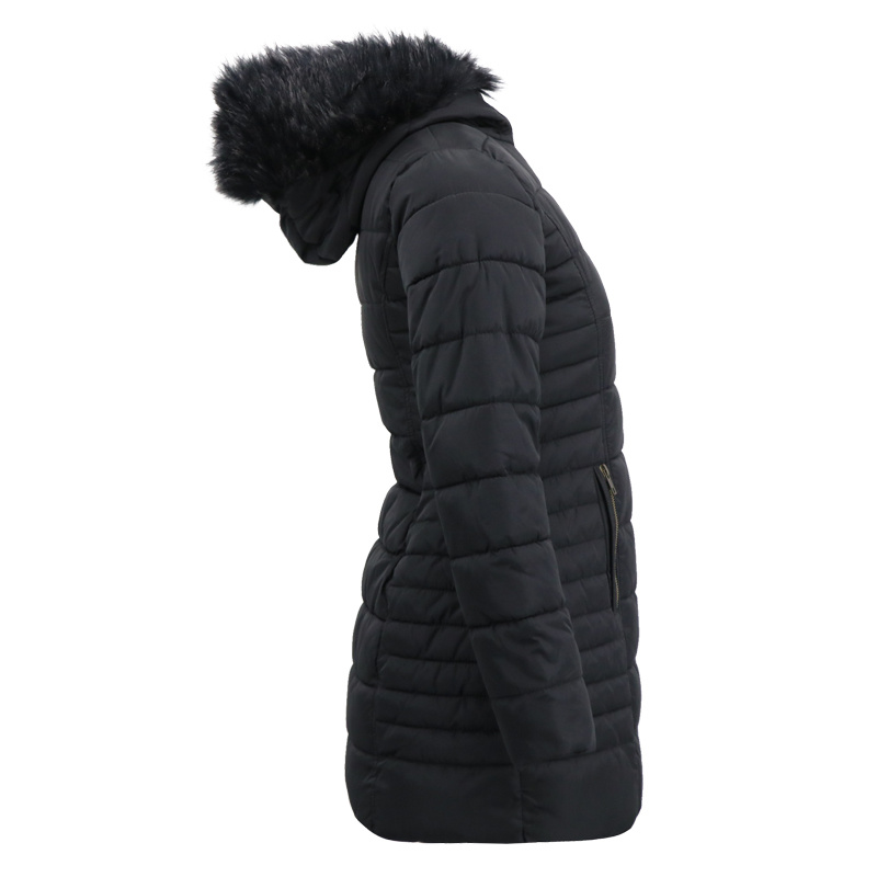 Women Long Down Back Winter Parka Real Custom Hooded Streetwear Long Sleeve Jacket