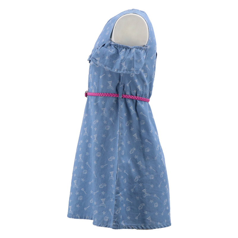 Girls Uniform Skirt Clothing T-Shirt Dress Printing Sunflower Overall Outfit Sweat Skirt Dress