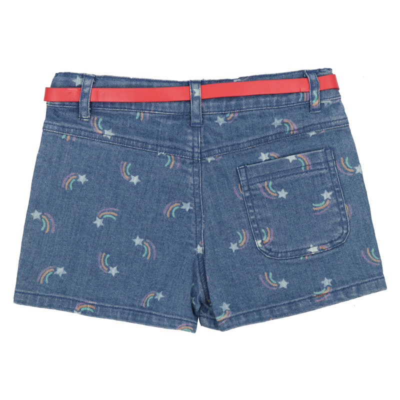 Girls' Printed Jean Denim Overall African Custom Fleece Pricate Label Shorts