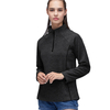 Women Customized Logo Half Zip Fleece Pullover Knit Micro Polar Fleece Jacket