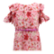 Wholesale Stylish Online Shopping African Flower Print Korean Summer Clothes Wears Dresses Beautiful Model Princess Birthday Party Dress for Baby Kids Girls