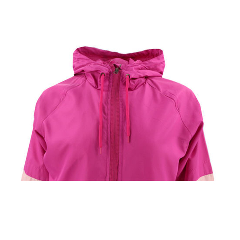 Fashion Latest Designer Windbreaker Outdoor Custom Woven Polyester Softshell Winter Sports Pink Hooded Factory Quality Women Bomber Jacket